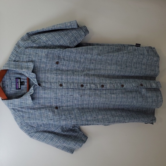 Patagonia Bundle 2 Plaid Button Up Large Dark Blue Plaid & Light Blue Plaid - Picture 8 of 14